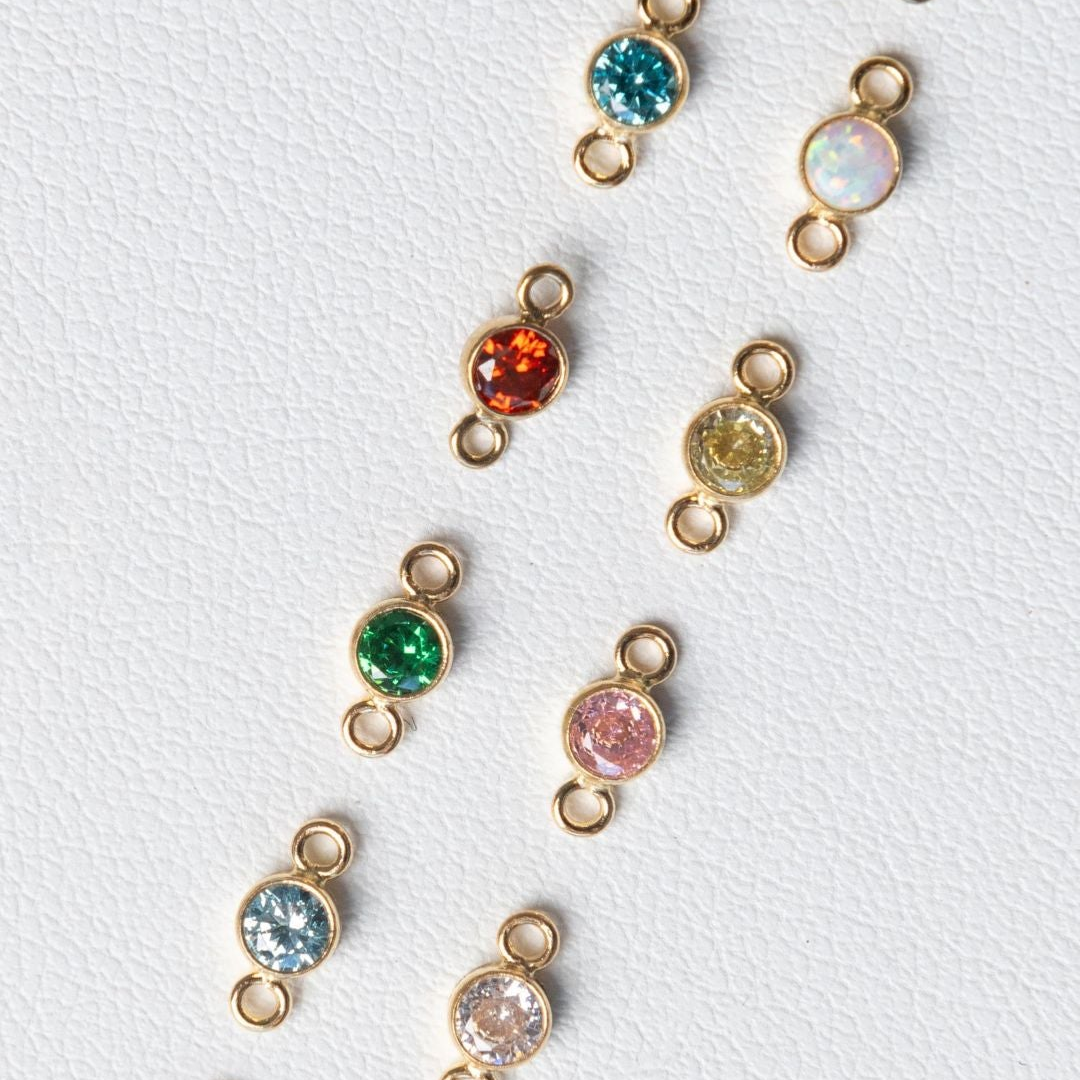 Birthstone Charms for Bracelets, Anklets and Permanent Jewelry at Golden Bond Jewelry in Northern Virginia outside Washington DC