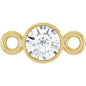 14k Gold Solitaire Diamond Bracelet Charm