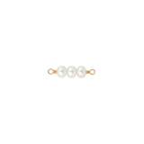 Gold and pearl jewelry piece on a white background
