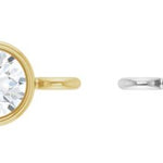 White and Yellow Gold CZ Bracelet Bezels