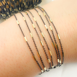 Eclipse Bracelet - Black & Gold Bars