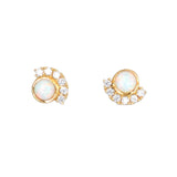 Opal Diamond Sunrise Studs