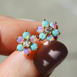 Opal Fleur Studs
