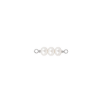 Pearl barrette with three pearls on a white background