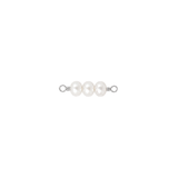 Pearl barrette with three pearls on a white background