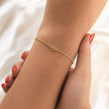 August Bracelet Birthstone Charm