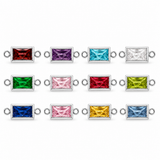 Baguette Bracelet Charm, By Month