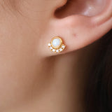 Opal Diamond Sunrise Studs
