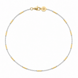 Cosmos, Solid Gold - Two Tone Infinity Chain - Permanent or Clasped Anklet