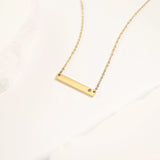 Birthstone Necklace Bar - Engrave it!