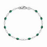 Esmerelda - 925 Sterling Silver - Permanent Bracelet or Clasped