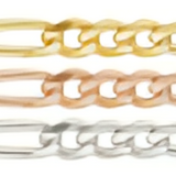 Hunk Anklet - 14k Gold Modern - Statement Figaro Chain