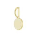 Gold pendant on a white background