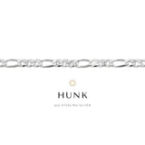 Hunk - 925 Sterling Silver - Permanent Anklet or Clasped