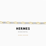 Mixed Metal Hermes |  Figaro Bracelet