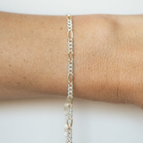 Mixed Metal Hermes |  Figaro Bracelet