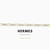 Hermes - Mixed Metal - Permanent Anklet or Clasped