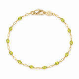 Ivy - 14K Gold and Lime - Infinity Bracelet Bond