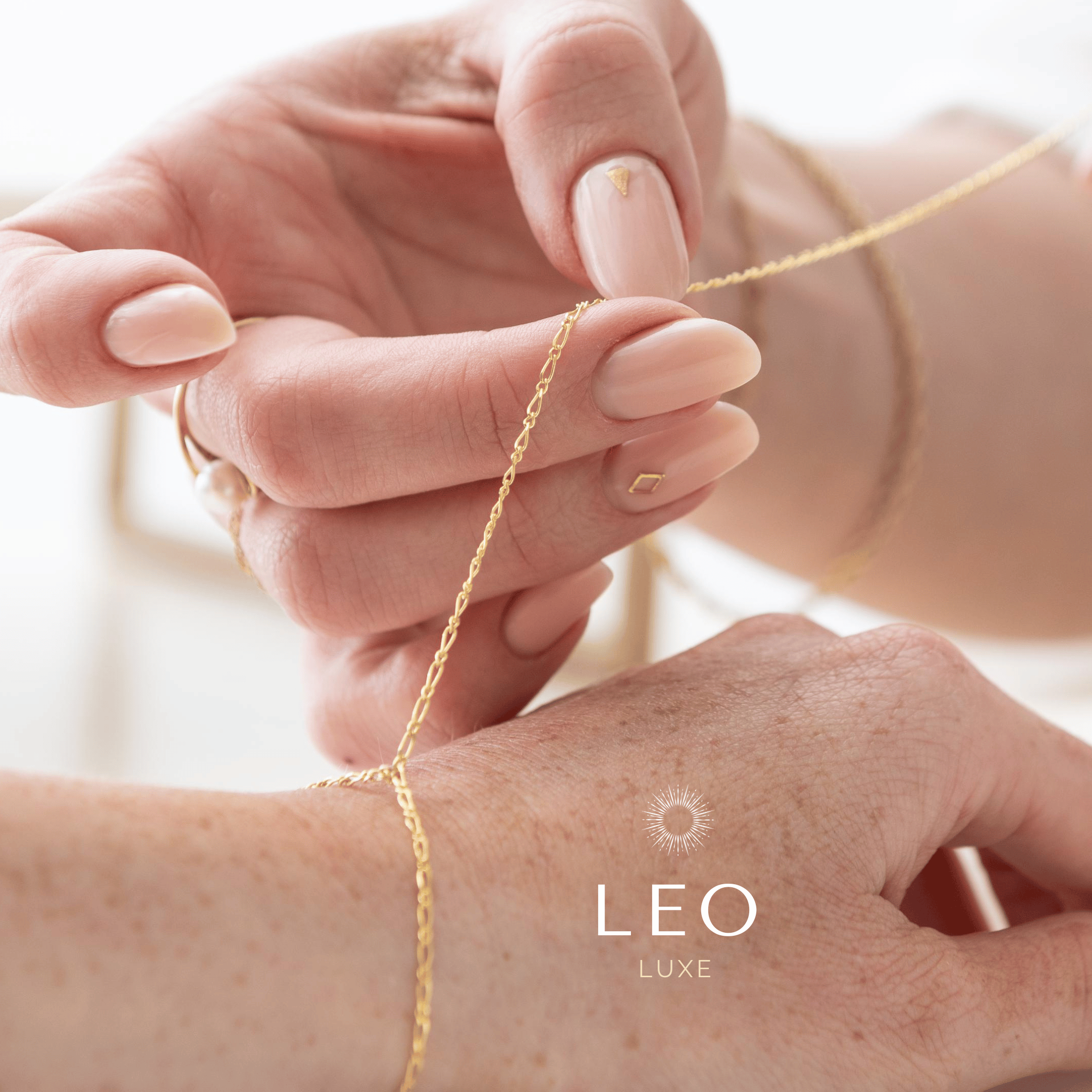 Leo Figaro Chain | 14K Solid Gold | Permanent Jewelry Virginia DC MD