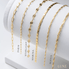 Permanent jewelry chains on a white leather bracelet ramp in Great Falls, Virginia