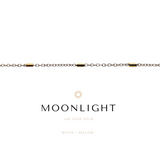Moonlight Anklet - 14k Two Tone Solid Gold