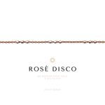A radiant twist on a bestseller, Rosé Disco brings a warm, modern glow to the Disco Series. Crafted in 14K modern rose gold with sterling silver cube accents, this chain catches the light with every movement, creating a soft yet dynamic contrast.