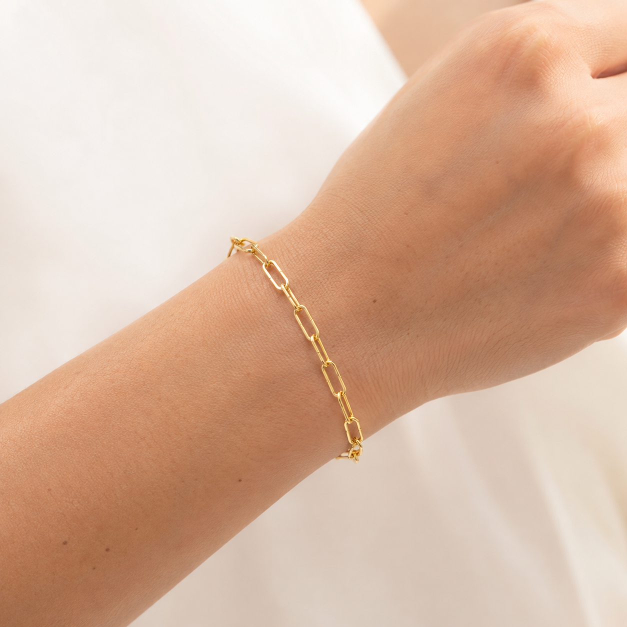 Grande Paperclip - Permanent Jewelry or Clasped Bracelet