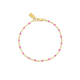 Bright Pink Disco - 14k Gold - Permanent Jewelry