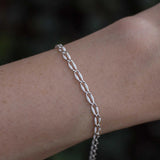 Silver the White swifty Bracelet, Permanent Jewelry