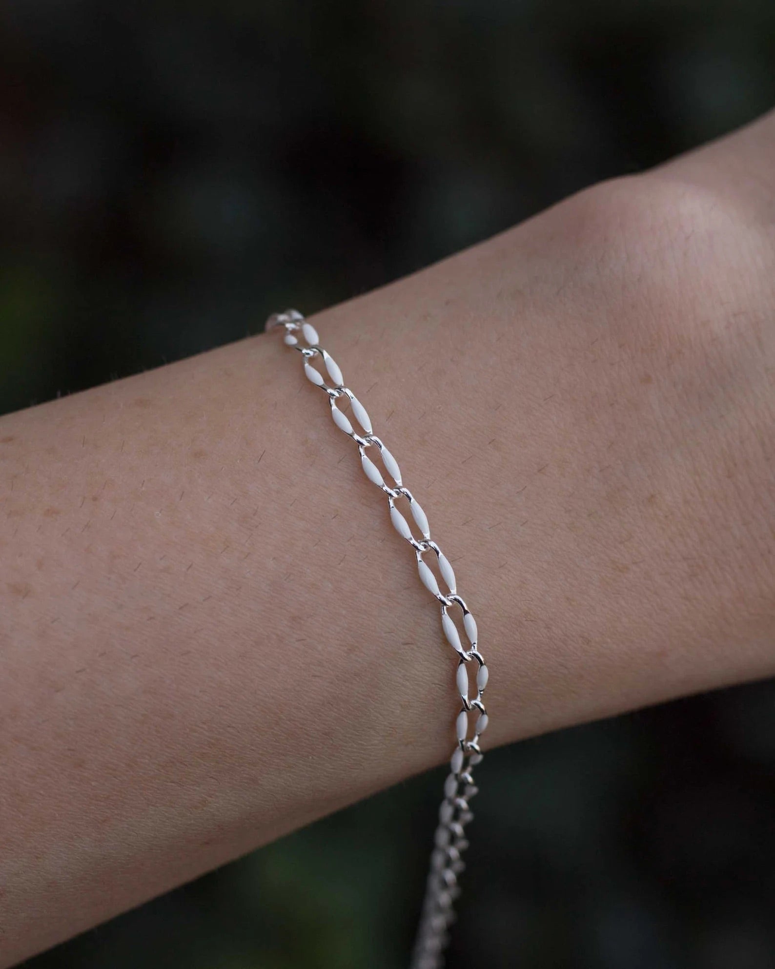 Silver the White swifty Bracelet, Permanent Jewelry
