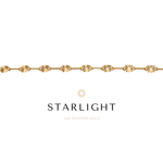 A gold bracelet with diamond-cut detailing, branded with 'Starlight'.