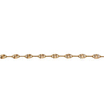 Permanent Jewelry Near Me - Gold chain with geometric links on a white background