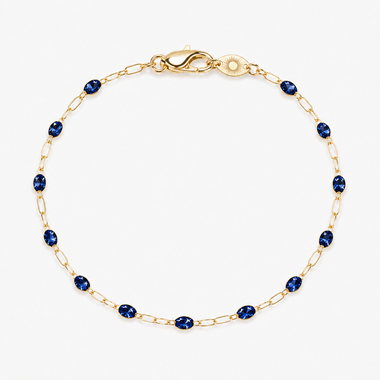 Starry Night - Permanent Bracelet - 14k Gold and Blue