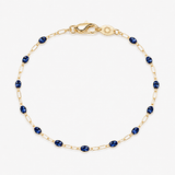 Starry Night - Permanent Bracelet - 14k Gold and Blue