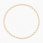 Golden Bond permanent jewelry Infinity style Gold chain bracelet on a white background