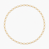 Golden Bond permanent jewelry Infinity style Gold chain bracelet on a white background