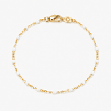 Day Disco (White) - Infinity Bracelet - Gold