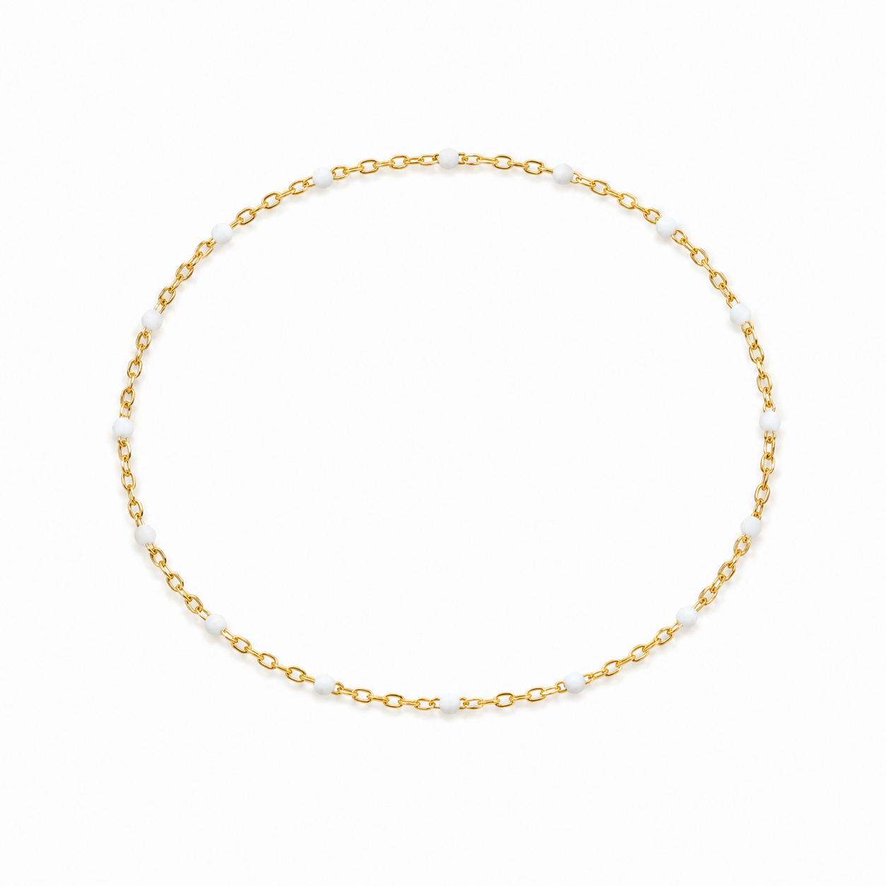 Day Disco (White) - Infinity Bracelet - Gold