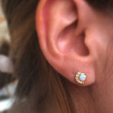 Opal Diamond Sunrise Studs