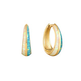 Blue Teinte Opal Hoops