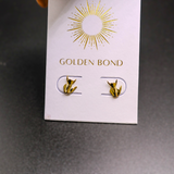 Gold Kitten Studs
