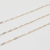 Rose Gold Paperclip - Modern 14K Rose Gold Fill - Permanent Bracelet or Clasped